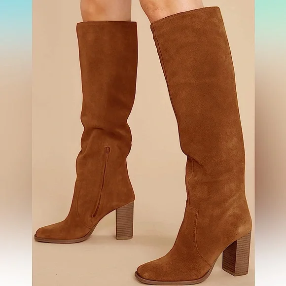 🆕🤎JULIET HOLY: Chunky Heel Square Toe Boot ✨WIDE CALF FRIENDLY✨SZ 9 - Picture 7 of 12